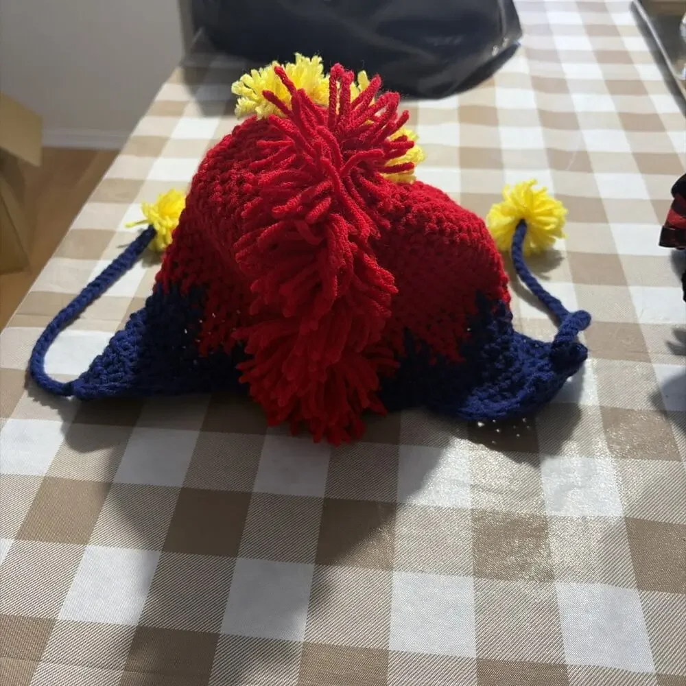 Crochet Jayhawk Toddler Or Small Kids Beanie